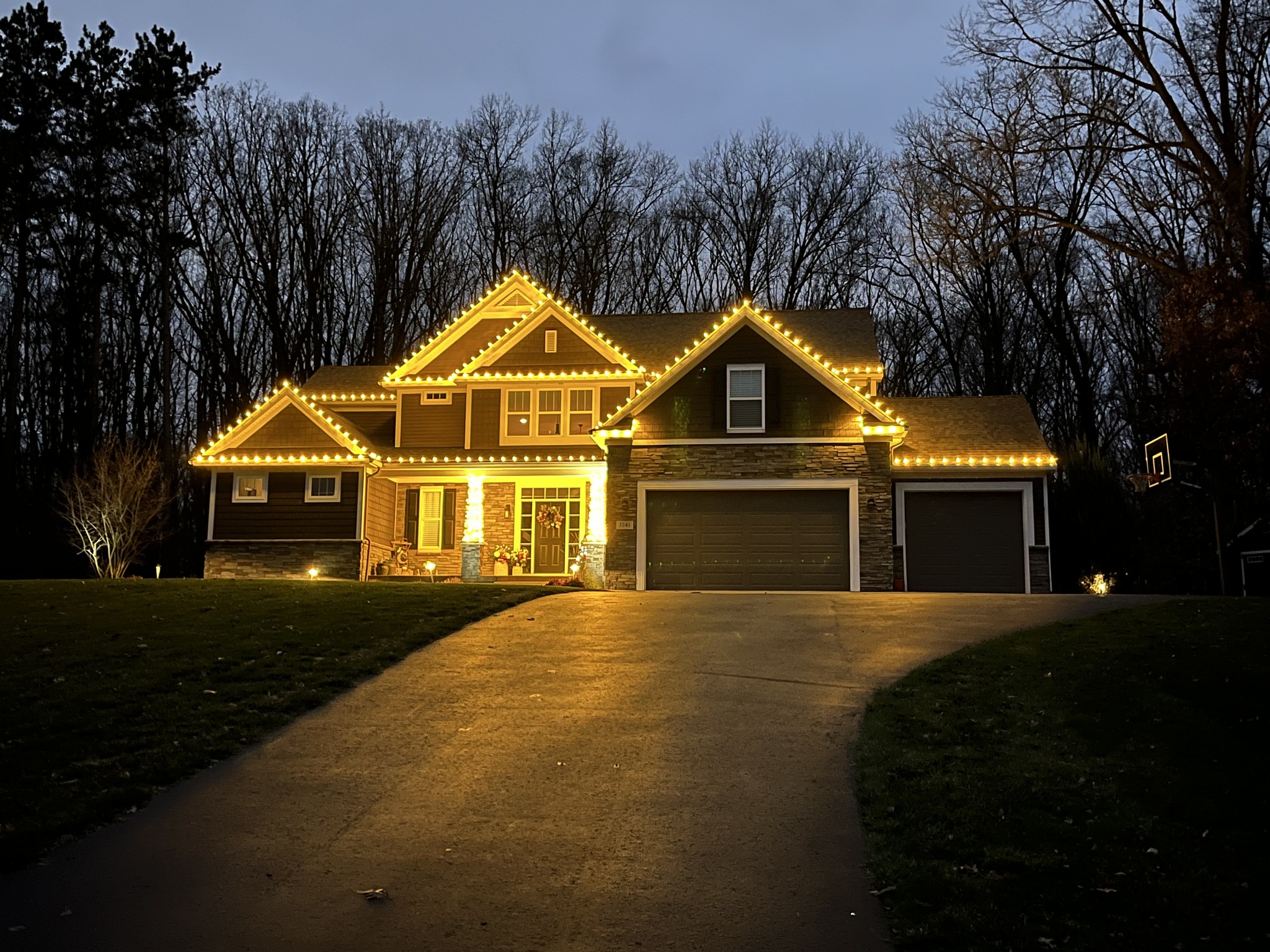 Outdoor lighting project in Lansing MI