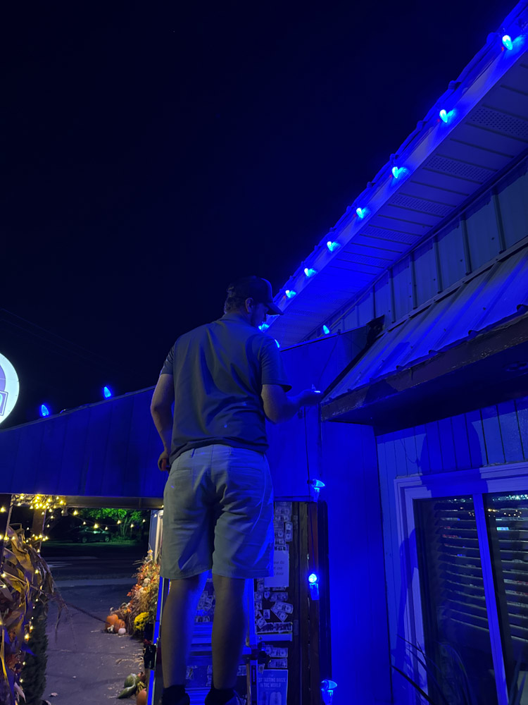 Outdoor lighting project in Lansing MI